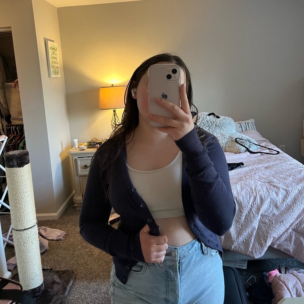 Navy Cardigan - Picture 2 of 2